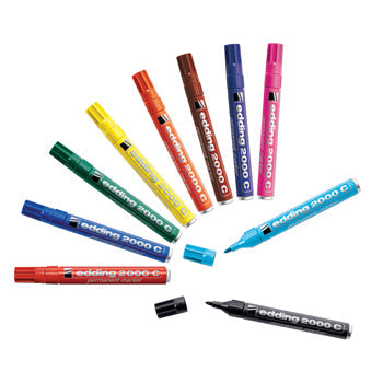PERMANENT MARKERS, Edding 2000 C, Bullet Tip (line width 1-3mm), Pack of 10