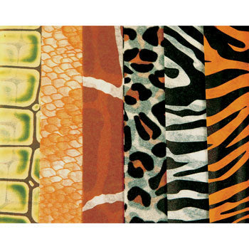 TISSUE PAPER, Animal Prints Assorted, Pack of 2 x 6 sheets