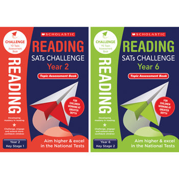 SATS READING CHALLENGE CLASSROOM PROGRAMME, Reading Topic Assessment Books, Year 2, Pack of 10