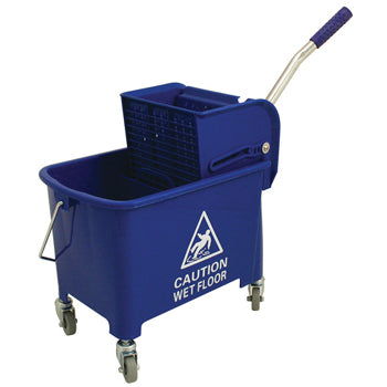 BUCKET, MOP, Combo Bucket with Wringer, 20 litre, Blue, Each