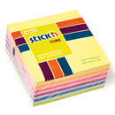 REPOSITIONABLE NOTES, STICKY NOTES, Neon Assorted, 6 Colour + White, Each