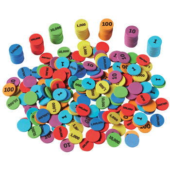 PLACE VALUE DISCS, 25mm dia., Pack of 280