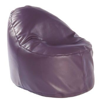 FAUX LEATHER BEAN BAGS, CHILD JUMBO CHAIR, 650mm diameter x 750mm height, Yellow