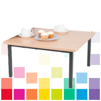 SQUARE TOP LOW TABLE, Oak with Metal Frame, Smartbuy