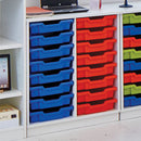 PREMIUM TRAY STORAGE, 2 COLUMN 16 SHALLOW TRAY UNIT, Grey