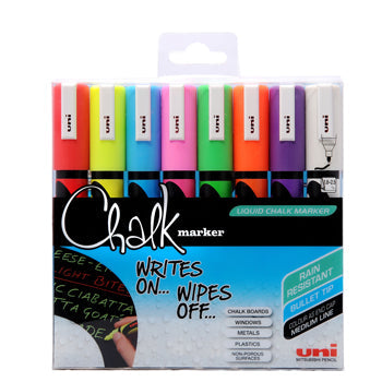 UNI-CHALK MARKERS, Pack of 8