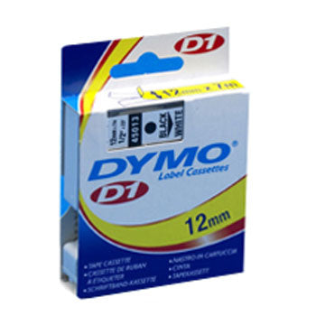 ELECTRONIC LABELLING MACHINES, D1 Tapes For DYMO(R) Electronic Labelmakers, Black/White, Pack of 5