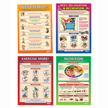 GOOD HEALTH POSTERS, Set of 4