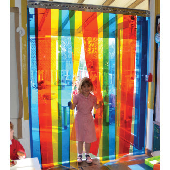 PVC STRIP DOORS, Coloured, Double Door, 1968mm width, Each