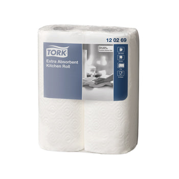 TORK EXTRA ABSORBENT KITCHEN ROLL, Kitchen Roll, Case of 24 rolls