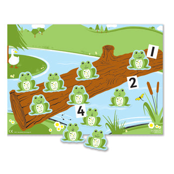 NUMBER RHYMES MAGNETIC BOARD GAME, 10 LITTLE SPECKLED FROGS, Age 4+, Set