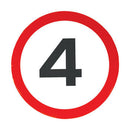4mph SPEED RESTRICTION SIGN, Each