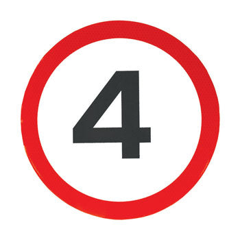 4mph SPEED RESTRICTION SIGN, Each