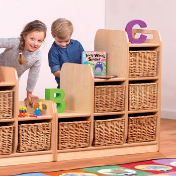 Millhouse STORAGE, STEPPED STORAGE, Right Hand, With 6 Clear Tubs