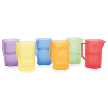 TRANSLUCENT COLOUR JUGS, Age 18 months+, Set of 6