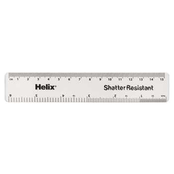 RULER, PLASTIC, 15cm, White, Pack of 50