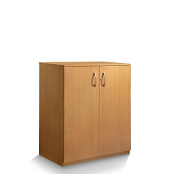 LOCKABLE DOUBLE DOOR CUPBOARD, 1200mm height, Oak, EMERGENT CROWN