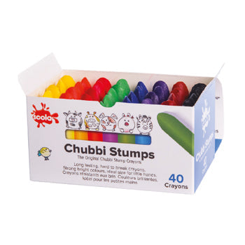 WAX CRAYONS, Chubbi Stumps, Age 1+, Pack of 40