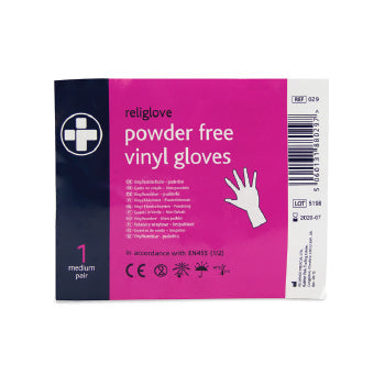 FIRST AID, Vinyl Powder-Free, Vinyl Powder-Free, Medium, Pair