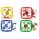 WASHABLE COLOUR PLASTIC PUZZLES, Age 3+, Set of 4