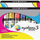 PAINT, ACRYLIC, DALER ROWNEY SYSTEM 3, Sets, Small Tube Starter Pack, Pack of 6 x 22ml