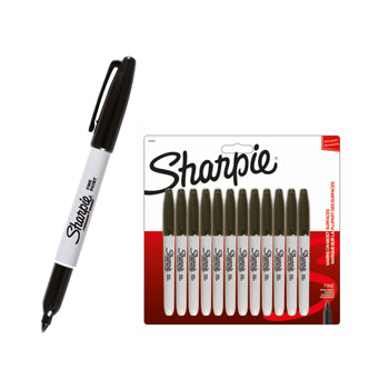 SHARPIE(R) FINE, Black, Pack of 12