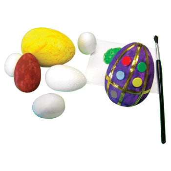 POLYSTYRENE SHAPES, Eggs, Pack of 30