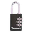 KEYLESS COMBINATION PADLOCKS, Defender by Squire, DFCOMB130, Each