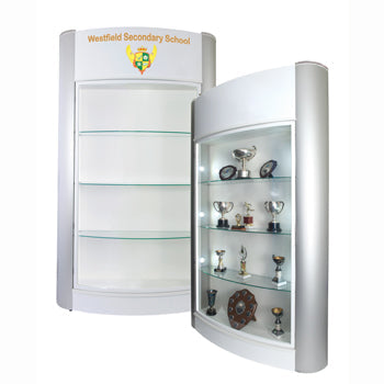 FLOOR STANDING, TROPHY SHOWCASES, Floor Standing, Standard, 1200 x 250 x 2000mm height