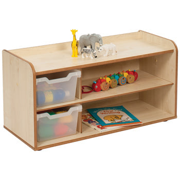 SOLWAY TRAY RANGE, TRAY UNIT, 2 Tray with Shelves, Clear Trays