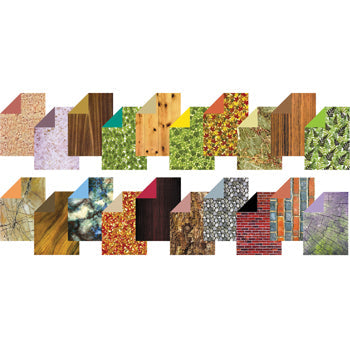 TEXTURED PRINTS, NATURE THEMED PATTERNED PAPER, Nature's Textures, Pack of 40 sheets