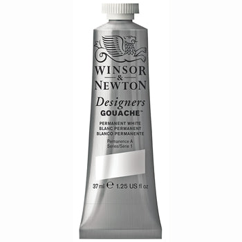 GOUACHE, White, Pack of 3 x 37ml