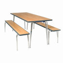 PREMIER FOLDING TABLES, 1220 x 685mm, 698mm height - Adult, Snow Grit