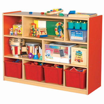 MILAN STORAGE RANGE, 8 COMPARTMENT CABINET, Red, Each