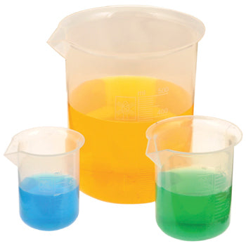 POLYPROPYLENE BEAKERS, 500ml, Pack of 5