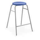 ROUND TOP STOOL, GREY FRAME, 525mm Seat height, Lime Top