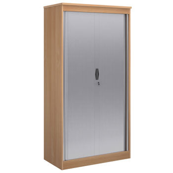 TAMBOUR CUPBOARDS, 2000mm height, Beech