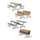 TABLE AND SEATING UNITS, 2800 BENCH UNIT - 3 IN 1 TABLE, 1830mm Length - 740mm Height, Cloud Nebula