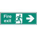 SAFETY SIGNS, FIRE EXIT SIGNS, Self-Adhesive, Arrow Right - Progress right from here, 450 x 150mm, Each