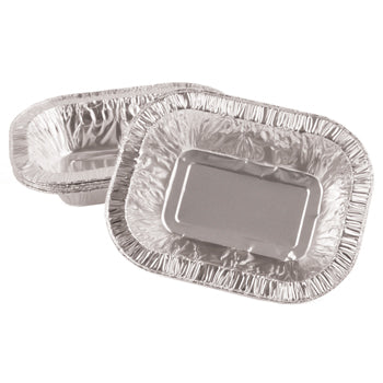 ALUMINIUM FOIL BAKING/SERVING DISHES, Pie Dish, 195 x 146 x 40mm, Pack of 10