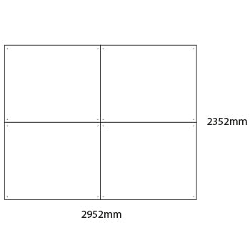 WHITEBOARDS, Whiteboard Wall Panel Kits, 1476 x 1176mm, Pack of 4