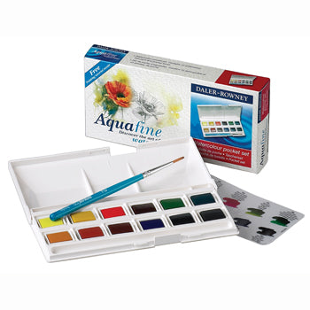 PAINT, WATERCOLOUR SETS, Daler Rowney, Half Pan Starter Pack, Box