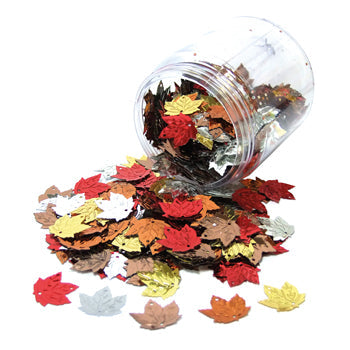 SEQUINS, Leaf Shaped, Tub of 100g