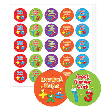 STICKERS, Maths Awards, Pack of 125