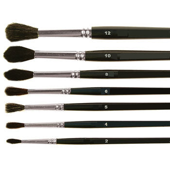 PAINTBRUSH, SHORT HAIR - SHORT HANDLE, Squirrel Mixture Assorted, Class Pack of 60