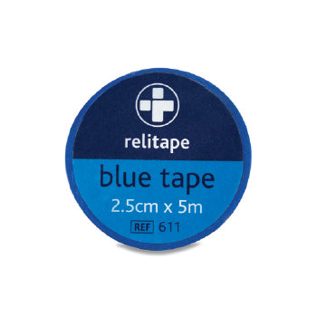 TAPES & STRAPPINGS, BLUE DETECTABLE TAPE, 25mm x 5m, Each