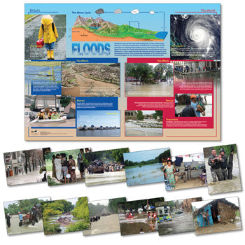 GEOGRAPHY RESOURCES, FLOODS, Poster and Photopack, Set