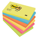 POST-IT(R) COLOUR NOTES, Energy Palette, 76 x 127mm, Pack of 6