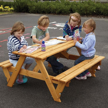 TIMBER, A Frame Picnic Table, Infant, 6 Seater - 1190mm., Anchor Fast, Each