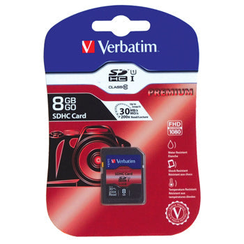CAMERA/CAMCORDER ACCESSORIES, SDHC Card, 8GB, Each